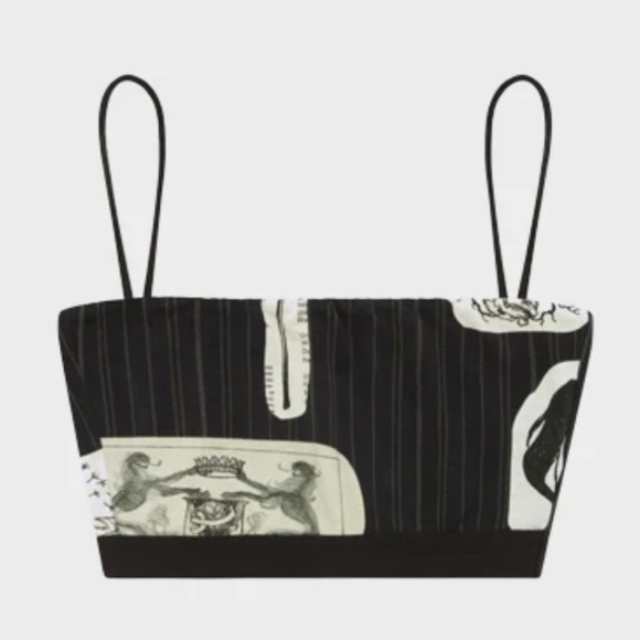 ELLISS London Pinstripe Bralette Sustainable Sold Out Piece Medium - Picture 10 of 10